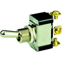 Bep 1002015 Chrome Plated Toggle Switch, On-Off-(On), Spdt, #6-32 Screw Terminals - 1002015 - 969-1002015F1