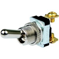 Bep 1002021 Chrome Plated Toggle Switch, Off-On, Spst, #6-32 Screw Terminals - 1002021 - 969-1002021F1