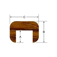Whitecap 60840 Teak Cap Molding - 60840 - 299-60840F1