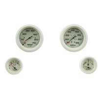 Sierra 68387P Arctic Series White Outboard 4 Set with Tachometer, Speedometer, Voltmeter & Fuel Gauges - 68387P - 11-68387PF1