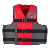 Full Throttle Adult Nylon Life Jacket - S/M - Black/Red - 112200-100-030-26 - 116-11220010003026F1