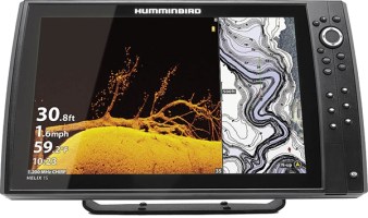 Humminbird 4113101CHO Helix 15 CHIRP MEGA DI+ Fishfinder/Chartplotter/GPS G4N CHO (No Tansducer) - 411310-1CHO - 137-4113101CHOF1
