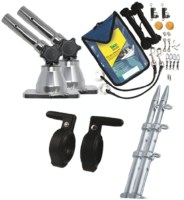 Taco GS170SILSILKIT Grand Slam 170 Outrigger Kit, Silver/Silver - GS170SILSILKIT - 236-GS170SILSILKITF1