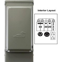 Parallax U075Ctl010 80A 120/240V Outdoor Rv Power Outlet With 20A-1 & 30A-1 & 50A-2 Pole Breaker & Tt-30R & 5-20R1 Gfl & 14-50R Receptacle - U075Ctl010 - 267-U075Ctl010F1
