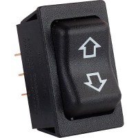 Jr Products 12295 Black High Current Single Rv Slide Out Switch With Bezel - 12295 - 342-12295F1