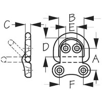 Sea-Dog 048620 Folding D-Ring - 048620-1 - 354-0486201F1