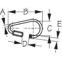 Sea-Dog 153610 Pear Style Stainless Steel Quick Link, 4-13/16