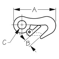 Malleable Snap Hook, Carded - 155812-1 - 354-1558121F1