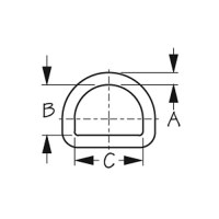 Sea-Dog 191831 Stainless Steel D Ring - 191831 - 354-191831F1