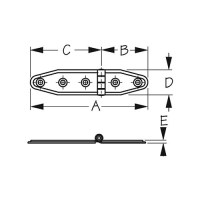 Stainless Strap Hinge 4-1/8