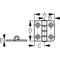 Hinge-Butt Stainl.1-1/2
