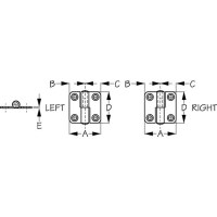 Sea-Dog 201585 Take-Apart Hinges, Right - 201585 - 354-201585F1