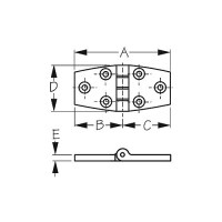 Sea-Dog 2025301 Door Hinge, Black Nylon, 2/Cd - 202530-1 - 354-2025301F1