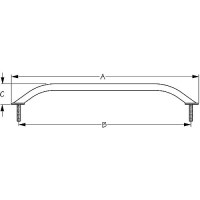 Seadog 2542091 Stud Mount Flanged Grab Rail, Stainless, 10