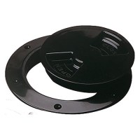 Seadog 3361571 Smooth Finish Quarter-Turn Deck Plate, Black,, A: 5-1/2