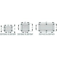 Sea-Dog 3373811 Louvered Vent, White, A: 1-7/8