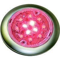 Seadog 401679 Stainless White & Red Led 12V Surface Mount Low Profile Day & Night Task Light With On / Off Switch | #6 Fastener - 401679-1 - 354-4016791F1