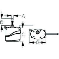 Seadog Powder Coated Aluminum & Stainless Waterproof Standard 12V Wiper Motor | 2-1/2