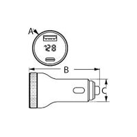 Seadog Xxx Usb 3.0 & Usb-C Power Plug W/Volt Meter - 426514-1 - 354-4265141F1