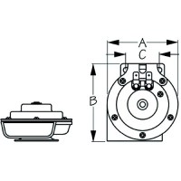 Seadog 431310 Black Finish Hidden Mount 3 Amp 107 Db Mini Compact Horn | Powder Coated Steel - 431310-1 - 354-4313101F1