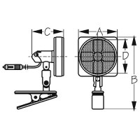 Seadog 450110 Abs Housing Clamp On 12V Mount Fan | 5-5/16