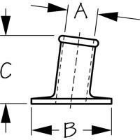 Seadog 492213 Flagpole 10 Degree Socket | #10 Fastener | Sand Cast Brass Chrome Plated - 492213-1 - 354-4922131F1