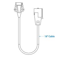 Seachoice 7-Way Round To 5-Way Flat Cable Adapter, Boat Trailer, 18 In. - 13821 - 50-13821F1