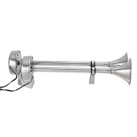 Seachoice Dual Trumpet Electric Horn, Stainless Steel, 123 Db Rating, 24V, 5 Max Amps. 18-1/2 In. L X 8 In. W X 5 In. H - 50-14631 - 50-14631F1
