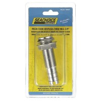 Seachoice Mega-Flow Dripless Thru Hull Fitting, 316 Stainless Steel, Fits 3/4 In. Hose, 1-1/2 In. Max. Hull - 50-18601 - 50-18601F1