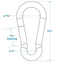 Seachoice Stainless Steel Safety Spring Hook - 36861 - 50-36861F1