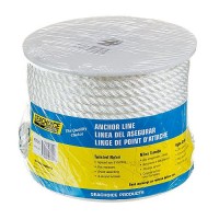 Seachoice 40721 3-Strand Twisted Nylon Anchor Line - White, 3/8
