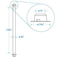 Seachoice Zinc Plated Steel Roller Shaft Includes 2 Pal Nuts - 55811 - 50-55811F1