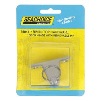 Seachoice Deck Hinge For Bimini Top, Removable Spring Loaded Pin, Stainess Steel - 75941 - 50-75941F1