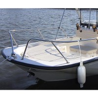 Seachoice 79001 Twin Eye Ribbed Fender, White, 4.5 X 16