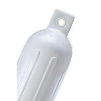 Seachoice 79011 Twin Eye Ribbed Fender, White, 5.5 X 20