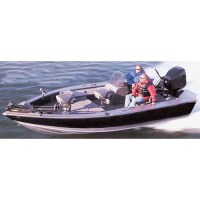 Carver 72216F10 V-Hull Fishing With Side Console, 16'6, Poly-Flex Ii Slate Gray - 72216F10 - 500-72216F10F1
