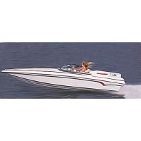 Carver 74119F10 Ski Boats With Low Profile Windshield, 19'6, Poly-Flex Ii Slate Gray I/O - 74119F10 - 500-74119F10F1