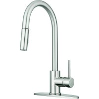 Dura Faucet Dfnmk540Sn Streamline Pull-Down Touch On/Off Kitchen Faucet, Satin Nickel - Df-Nmk540-Sn - 621-Dfnmk540Snf1