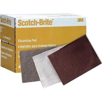 3M 07445 Scotch Brite Hand Pads, Very Fine, White, 20/Box - 51131074453 - 71-07445F1