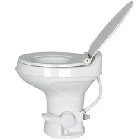 Flow Max™ Rv Toilet - White Round Plastic Bowl - 2024030310 - 804-2024030310F1